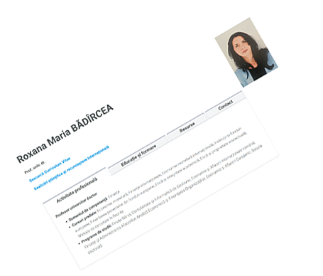 Formatul prezentării cadrelor didactice pentru site