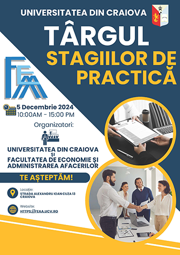 ANUNT Targul stagiilor de practica 05.12.2024
